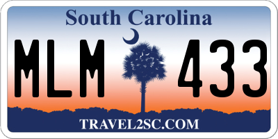 SC license plate MLM433