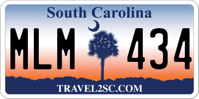 SC license plate MLM434