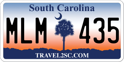 SC license plate MLM435