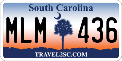 SC license plate MLM436