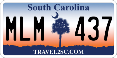 SC license plate MLM437