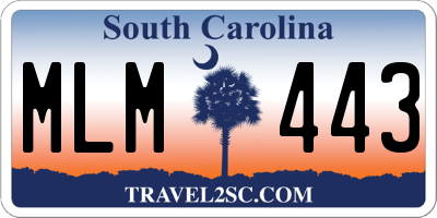 SC license plate MLM443