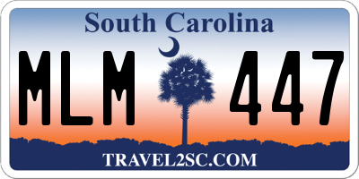 SC license plate MLM447