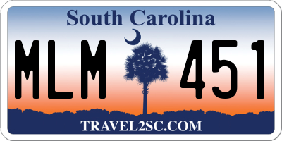 SC license plate MLM451