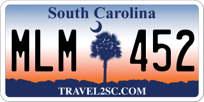 SC license plate MLM452