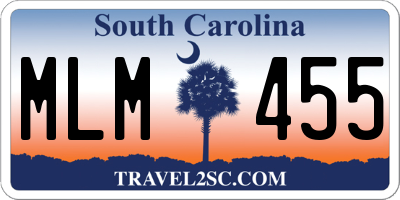 SC license plate MLM455