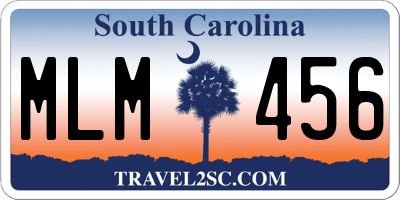 SC license plate MLM456