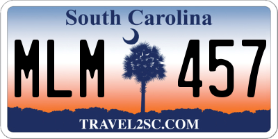SC license plate MLM457