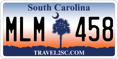 SC license plate MLM458
