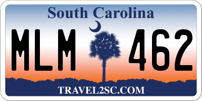 SC license plate MLM462
