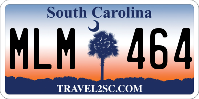 SC license plate MLM464