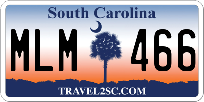 SC license plate MLM466