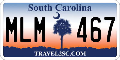 SC license plate MLM467