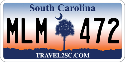 SC license plate MLM472