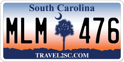 SC license plate MLM476