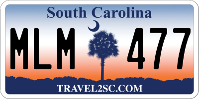 SC license plate MLM477