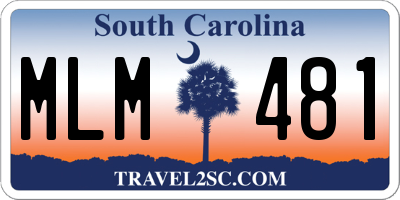 SC license plate MLM481