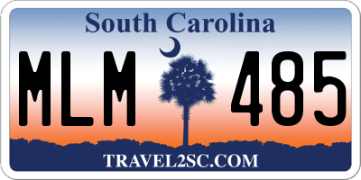 SC license plate MLM485