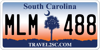 SC license plate MLM488
