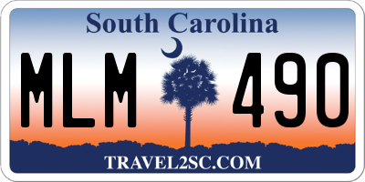 SC license plate MLM490