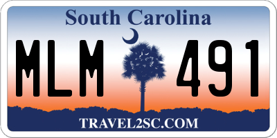 SC license plate MLM491
