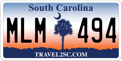 SC license plate MLM494