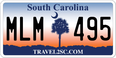 SC license plate MLM495