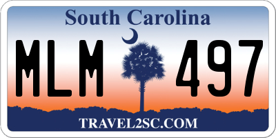 SC license plate MLM497