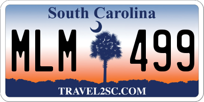 SC license plate MLM499