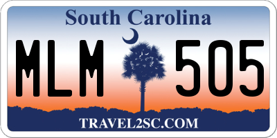 SC license plate MLM505