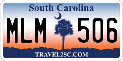 SC license plate MLM506