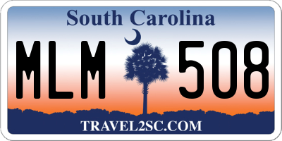 SC license plate MLM508