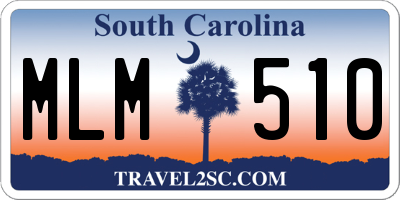 SC license plate MLM510