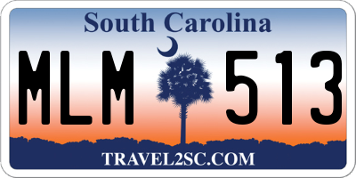 SC license plate MLM513