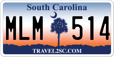 SC license plate MLM514