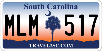 SC license plate MLM517