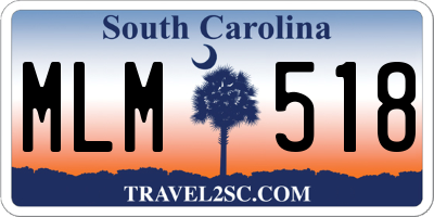 SC license plate MLM518
