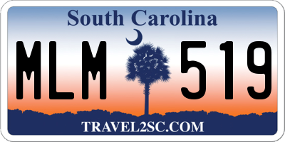 SC license plate MLM519