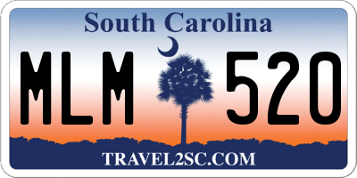 SC license plate MLM520