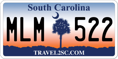 SC license plate MLM522