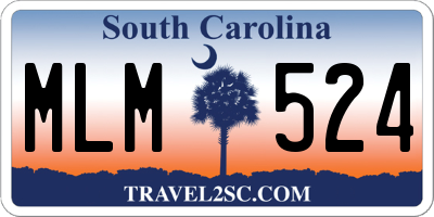 SC license plate MLM524