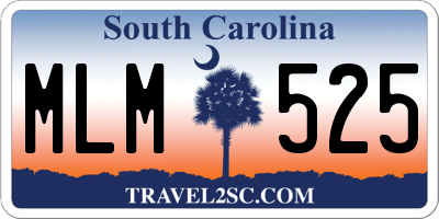 SC license plate MLM525