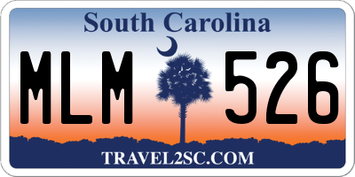 SC license plate MLM526