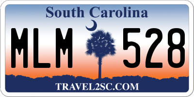 SC license plate MLM528