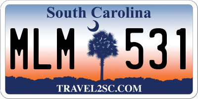SC license plate MLM531