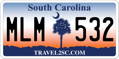 SC license plate MLM532