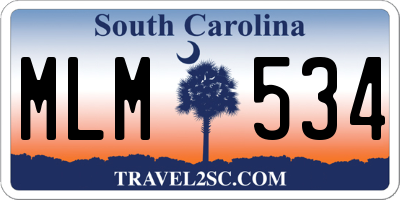 SC license plate MLM534