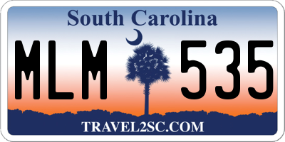 SC license plate MLM535