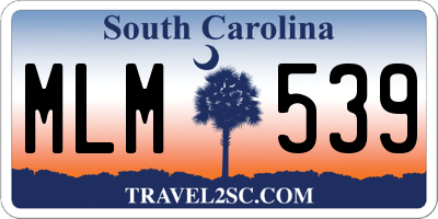 SC license plate MLM539
