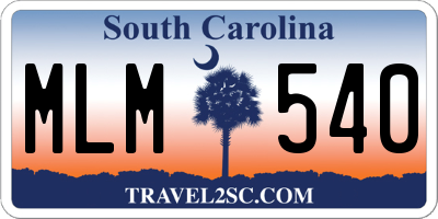 SC license plate MLM540
